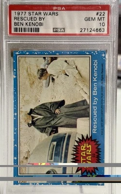 1977 Topps Star Wars #22 Rescued By Ben Kenobi - Luke Skywalker - PSA 10 - Image 1 of 2