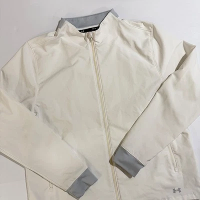 Under Armour ColdGear Storm Womens Lightweight Full Zip Jacket Cream Grey Medium - Image 1 of 4