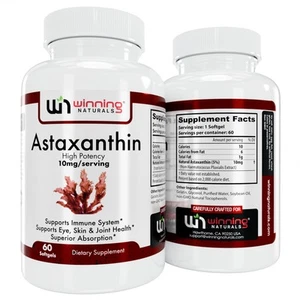 Astaxanthin 10 mg Softgels, 60 Count (Pack of 1) - Picture 1 of 8