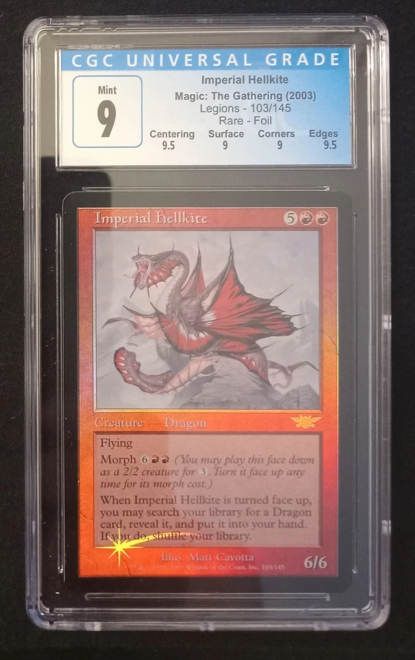 Mtg Imperial Hellkite (CGC) 9 Legions Rare Foil [2003] - Image 1 of 2