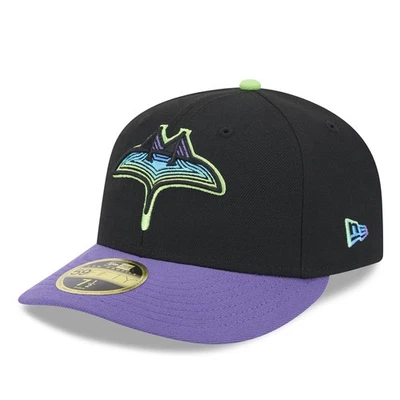 Men's New Era Black Tampa Bay Rays 2024 City Connect Low Profile 59FIFTY Fitted - Image 1 of 4
