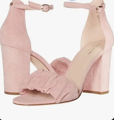 Kate Spade Mona Mujer Cuero Rosa Correa Tobillo Tacones Talla 9 Nuevos con Defectos Foto 1 de 4