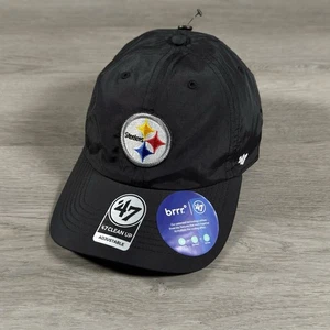 ’47 Brand Pittsburgh Steelers Brrr Clean Up Hat Black Adjustable Strapback NFL - Picture 1 of 8