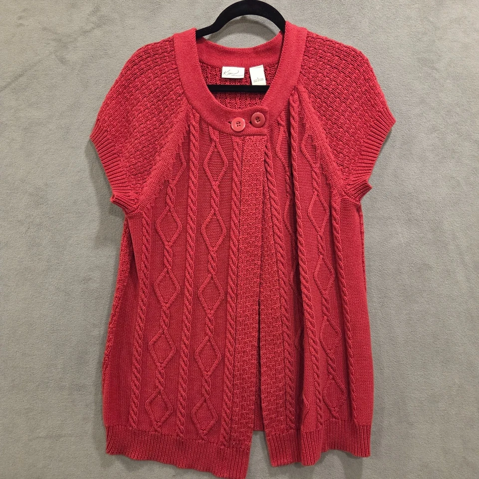 Cárdigan Suéter Kim Rogers Tejido con Cable Mujer Talla Grande Chal Old Money Academia Foto 1 de 4