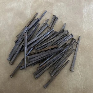 VTG Square Cut Rosehead Nails 3.5” Flat Straight Square Head Unused Lot 50 NOS - Picture 1 of 3