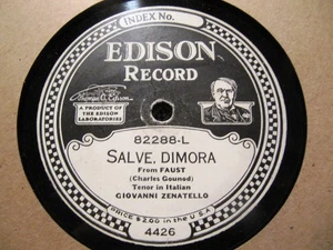 1916 Giovanni ZENATELLO Maria Rappold TROVATORE Miserere / FAUST Edison DD 82288 - Picture 1 of 2