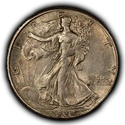 Medio dólar de plata Walking Liberty 1929-S 50c - SKU-B5303 Foto 1 de 4
