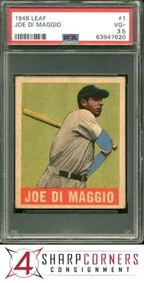 1948 LEAF #1 JOE DI MAGGIO YANKEES HOF PSA 3.5 - Image 1 of 4
