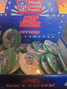 1 Vintage Seattle Seahawks NFL FOOTBALL Button / Pin Russ Officially Licensed - Picture 1 of 3