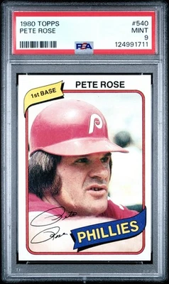 1980 Topps Baseball Pete Rose #540 PSA 9 - Image 1 of 2