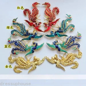 1 pieza de aleación Phoenix estilo antiguo horquilla cabeza decoración cloisonn joyería - Imagen 1 de 13