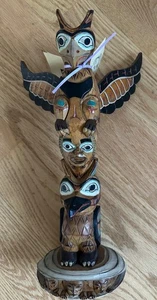 Totem Alaska Black Diamond RAVEN scolpito da RAY MOORE, altezza 13 5/8" *firmato* - Foto 1 di 8