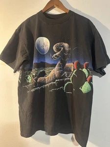 Vintage Habitat Coiled Snake Habitat T-Shirt Size L Front & Back Graphic - Picture 1 of 7