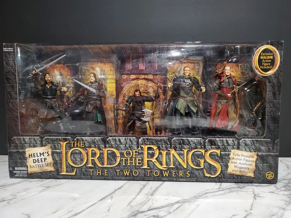 SET DE BATALLA PROFUNDA DEL TIMÓN DOS TORRES SEÑOR DE LOS ANILLOS ToyBiz 2003 sin usar, en caja Foto 1 de 4