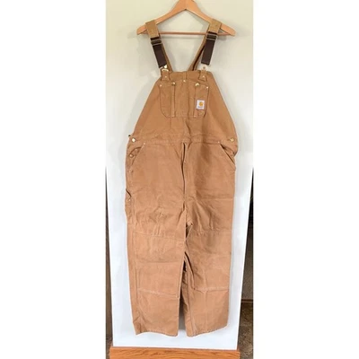 Baberos Carhartt Para Hombre 48x32 Marrón Doble Rodilla Lona Pato R01-BRN Ropa de Trabajo Foto 1 de 4