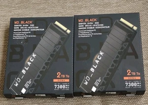 WD NOIR NVMe M.2 2280 2 To dissipateur thermique sn850x SSD INTERNE TLC 3D NAND DRAM PS5 NEUF - Photo 1/7