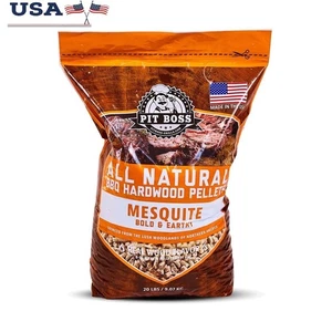Pellets de barbacoa de mezquite de madera dura 100 % natural bolsa de 20 lb para asar a fumar hornear nuevos - Imagen 1 de 5