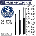 Gasdruckfeder Länge 140mm-700mm Gasdruckdämpfer 50N-800N Gasfeder M6 Gewinde