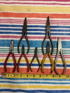 Posten 7 Präzisions-Kleinzangen & Nadelnase verschiedene Hersteller u.a. Deutschland - Bild 1 von 12