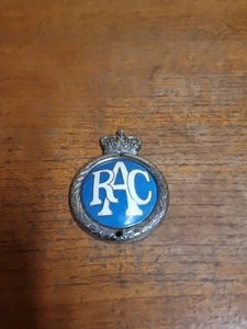 Vintage Rac Car Badge Emblem Heavy Metal And Enamel - Foto 1 di 7