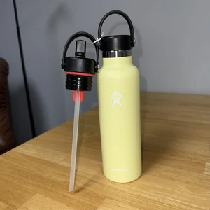 Hydro Flask 21 oz Standard Mouth Bottles w/ Flex Straw Cap + Standard Cap 21 oz - Picture 1 of 23