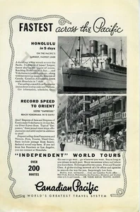 1934 Canadian Pacific Travel PRINT AD Wall Decor or Gift Idea! (1602) - Picture 1 of 1