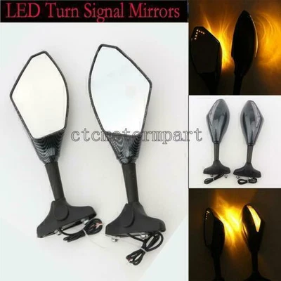 Espelhos retrovisores com LED seta para Honda CBR600 F1/F2/F3/F4/F4I 1987-2006 - Imagem 1 de 4