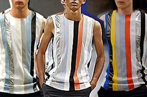 RAF SIMONS S/S2007 RUNWAY COLOR BLOCK SLEEVELESS SHIRT *RARE* - Bild 1 von 7