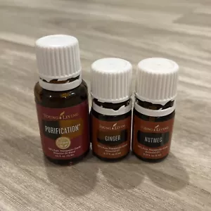 Lot of 3 OPEN Young Living Essential Oils Purification, Ginger And Nutmeg - Picture 1 of 4