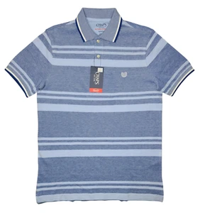 Chaps #11693 NEW Men's Natural Stretch Birdseye Stripe Pique Polo Shirt - Picture 1 of 1