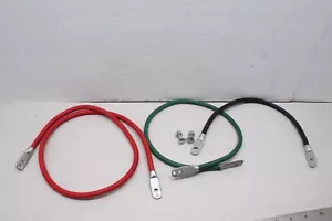 Nos Vintage Oem Arctic Cat Snowmobile Electric Starter Cables Red, Black, Green - Picture 1 of 4