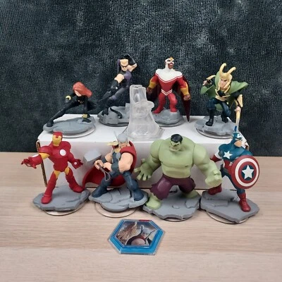 Disney Infinity 2.0 Marvel Avengers Lote, 8 Figuras con Disco y Juego - Probado Foto 1 de 4