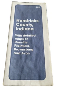 Hendricks County Indiana Road Map Danville Plainfield Brownsburg Avon 2005 - Picture 1 of 9