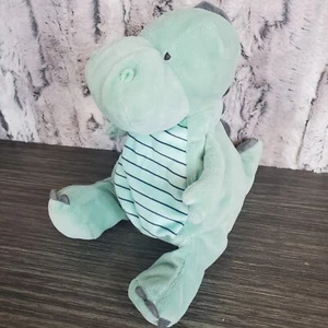 Carter’s Green Gray Dinosaur Plush Rattle Stuffed Animal Soft 9" Baby Toy - Picture 1 of 7