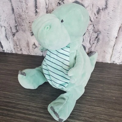 Carter’s Green Gray Dinosaur Plush Rattle Stuffed Animal Soft 9" Baby Toy - Image 1 of 4