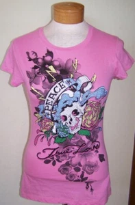 Camiseta Candy Rain Cristal Calavera Estrás Estampado Tatuaje Amor Verdadero 2 Tallas - Imagen 1 de 5