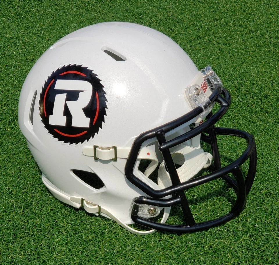 CASCO MINI VELOCIDAD FÚTBOL RETRO BLANCO OTTAWA REDBLACKS, OTROS ESTILOS TAMBIÉN Foto 1 de 1