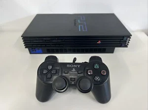 Sony PlayStation 2 Console Ps2 Black plus 10 free games - Picture 1 of 1