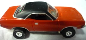 Auto World T-Jet 1970 Plymouth Cuda Dark Orange/Black HO Scale Slot Car - Picture 1 of 4