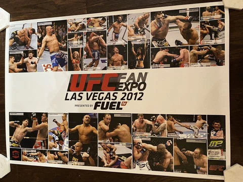 Lot Of 2 Different UFC Fan Expo Full Sized Posters Las Vegas Cover