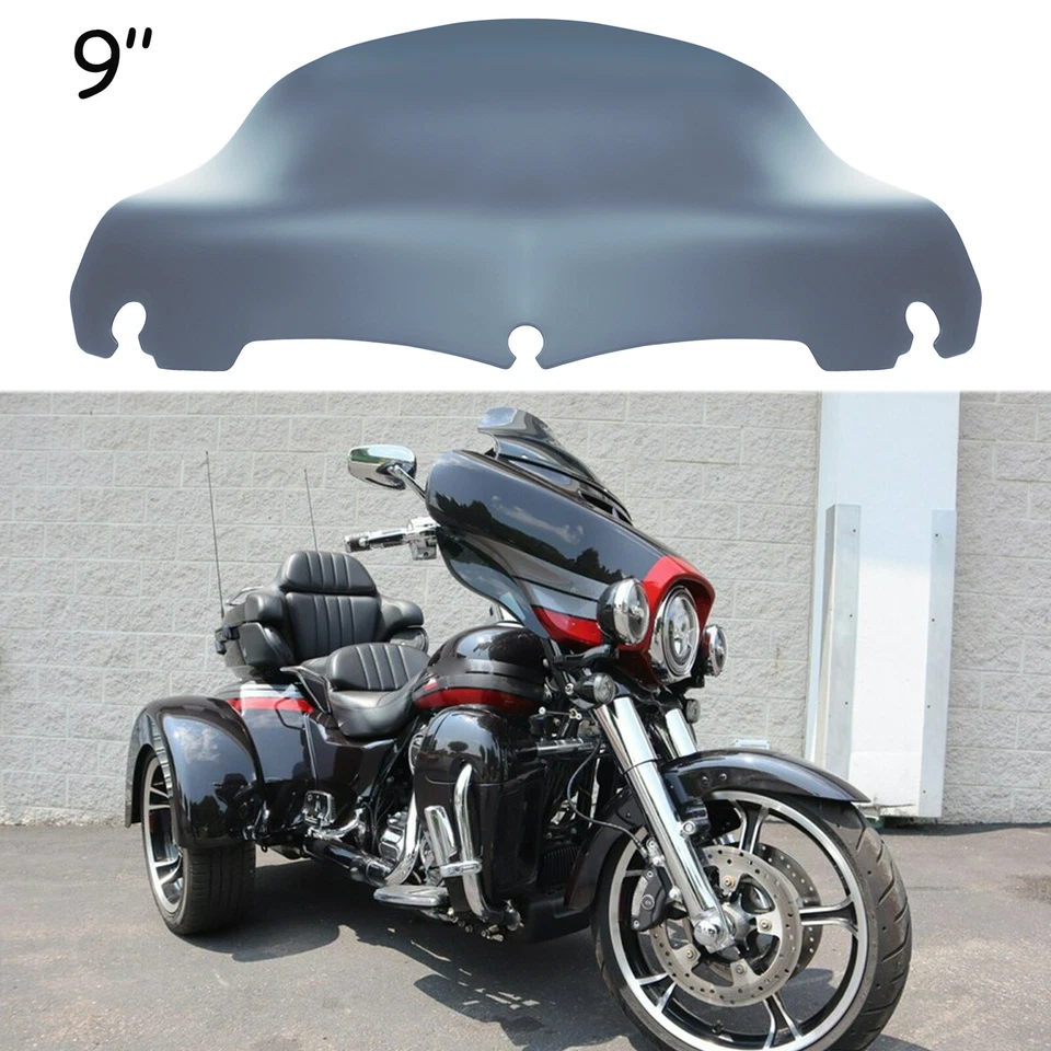 Parabrisas onda de humo de 9" para Harley CVO Tri Glide Ultra 2014-2024 Foto 1 de 4