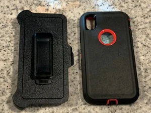 Shockproof Protective Case for iPhone XR-Black/Red - Picture 1 of 4