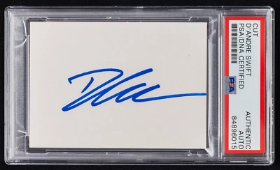D'Andre Swift Signed Cut PSA/DNA Authentic Chicago Bears - Image 1 of 2