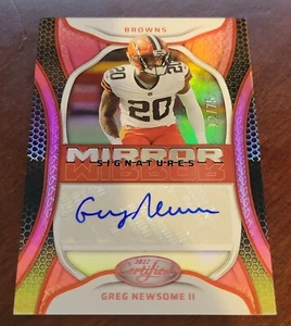 2022 Certified Mirror Signatures Pink #52 Greg Newsome II Auto /75 - Picture 1 of 2