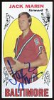 Jack Marin #26 signed autograph auto 1969-70 Topps Basketball Card CREASED