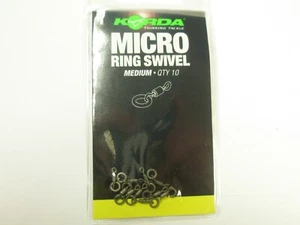 Korda Micro Ring Swivel Moyen 10pk Matériel De Pêche Au Carpe - Imagen 1 de 1