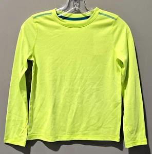 All in Motion Boys' XS 4/5 Lime Green Long Sleeve Lined Wicking Tee - Picture 1 of 6