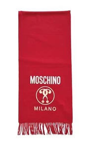 MOSCHINO sciarpa in lana merino unisex 30664 rosso 37 x 180 - Imagen 1 de 5