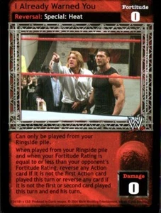 2004 Comic Images CCG WWE Raw Deal Vengeance 34/181 Ya te advertí - Imagen 1 de 1