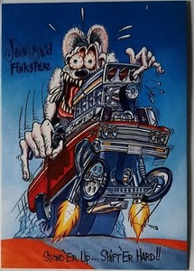 1996 Rat Fink card "Junkyard Finkster" by Ed "Big Daddy" Roth